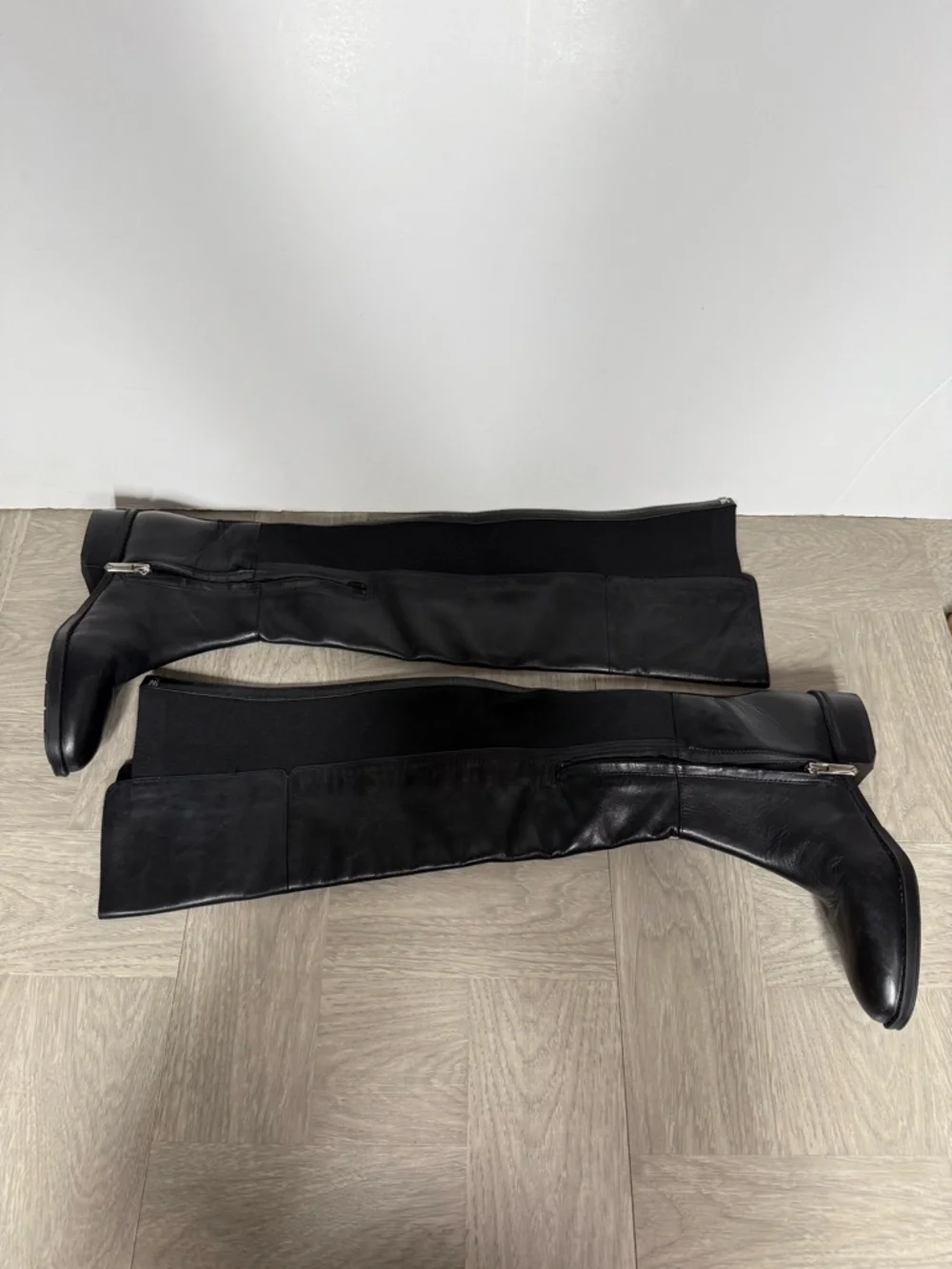Sam Edelman Pam Black Leather Over The Knee Boot 5 1/2 M